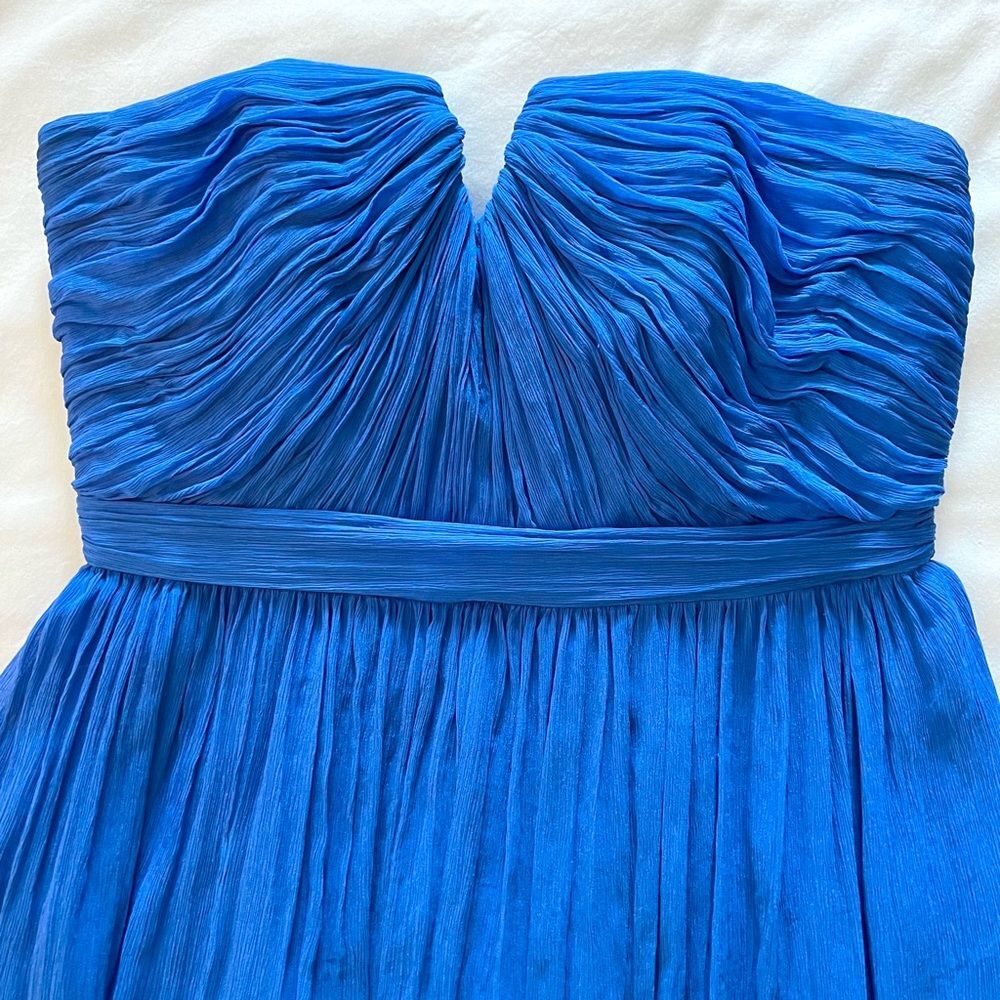J.Crew Royal Blue Sleeveless Mini Chiffon Dress - Picture 3 of 10